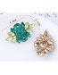 Fashion Champagne Diamond Decorated Flower Shape Earrings