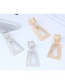 Trendy Silver Color Geometric Shape Decorated Pure Color Earrings