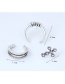Persoanlity Silver Color Cross Shape Decorated Earrings (3pcs)