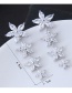 Elegant White Flower Shape Decorated Earrings