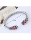 Fashion Red+silver Color Diamond Decorated Bracelet