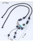 Bohemia Navy Crescent Moon Decorated Long Necklace