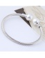 Fashion Silver Color Pearls Decorated Opening Bracelet