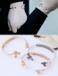 Fashion Gold Color Flowers Decorated Opening Bracelet