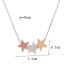 Elegant Multi-color Star Shape Decorated Necklace