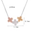Elegant Multi-color Cross Shape Decorated Necklace
