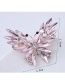Elegant Pink Butterfly Shape Decorated Brooch