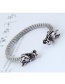 Fashion Silver Color Dragon Shape Decorated Opening Bracelet