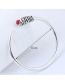 Fashion Red+silver Color Round Shape Decorated Opening Bracelet