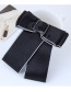 Elegant Black Square Shape Decorated Brooch