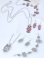 Fashion Red+silver Color Owl Shape Decorated Jewelry Set
