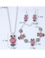 Fashion Red+silver Color Owl Shape Decorated Jewelry Set