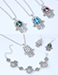 Fashion Blue+silver Color Hand Shape Decorated Jewelry Set