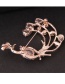 Fashion Gold Color Peacock Shape Decorated Brooch