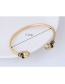 Personality Gold Color Skull Shape Decorated Opening Bracelets