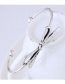 Elegant Silver Color Bowknot Shape Decorated Opening Bracelets