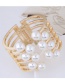 Exaggerated Gold Color Pearl Decorated Bracelets
