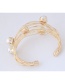 Fashion Gold Color Hollow Out Decorated Opening Bracelets