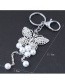 Fashion Silver Color Butterfly Shape Decorated Keychain