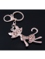 Fashion Gold Color Fox Shape Decorated Keychain