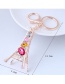 Fashion Multi-color Tower Shape Decorated Keychain