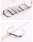 Fashion White+silver Color Irregular Shape Design Simple Bracelet