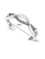 Fashion White+silver Color Irregular Shape Design Simple Bracelet