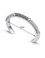 Fashion White+silver Color Diamond Decorated Opening Bracelet