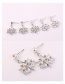 Fashion White Maple Leaves Shape Design Simple Earrings