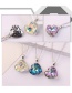 Fashion Multi-color Heart Shape Diamond Decorated Necklace