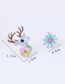 Fashion Multi-color Deer And Flower Shape Decorated Earrings