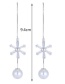 Elegant Silver Color Snowflake Shape Decorated Earrings