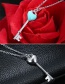 Fashion Blue Key Shape Decorated Nacklace