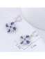 Fashion Blue Windmill Shape Decorated Earrings