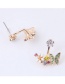 Elegant Multi-color Butterfly Shape Decorated Earrings