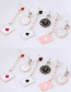 Fashion White Clock Shape Decorated Earrings