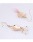 Fashion Gold Color Cloud Shape Decorated Earrings