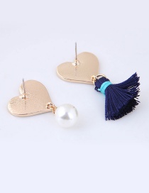 Fashion Red Heart Shape Decortaed Earrings