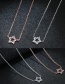 Elegant Rose Gold Star Shape Decorated Necklace