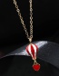 Elegant Red Parachute Shape Decorated Necklace