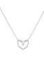 Elegant Silver Color Heart Shape Decorated Necklace