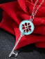 Elegant Blue Key Shape Decorated Necklace