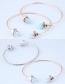 Fashion White+gold Color Pure Color Decorated Bracelet