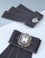 Fashion Black Diamond Decorated Brooch