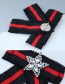 Fashion Red+black Star Shape Decorated Bowknot Brooch