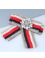 Fashion Red+white+navy Flwoer Shape Decorated Bowknot Brooch