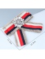 Fashion Red+white+navy Flwoer Shape Decorated Bowknot Brooch