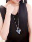Fashion Red Triangle Shape Pendant Decorated Necklace