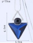 Fashion Red Triangle Shape Pendant Decorated Necklace