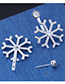 Sweet Silver Color Snowflake Shape Design Simple Earrings